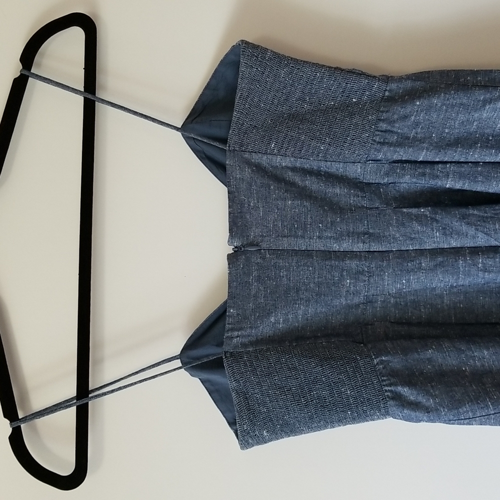 Madewell Chambray Tie-Front Cutout Cami Dress - Size 6 - Picture 11 of 13